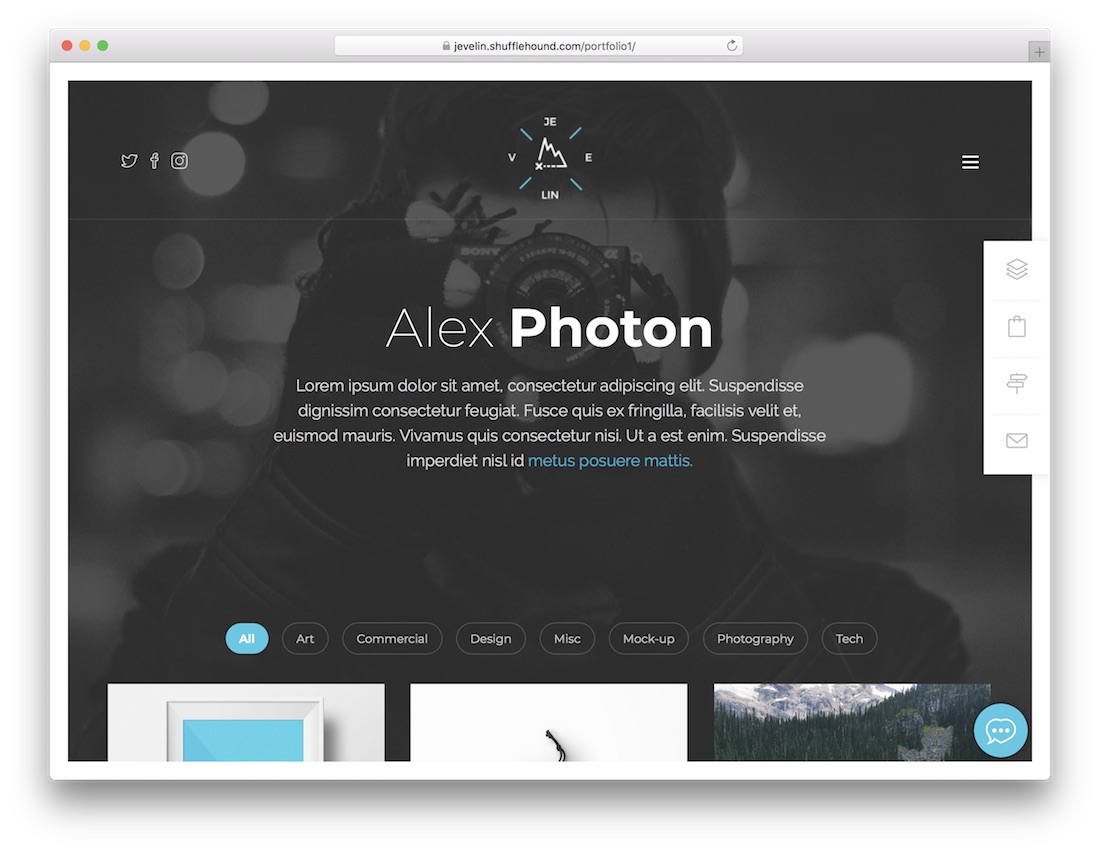 jevelin best vcard wordpress theme