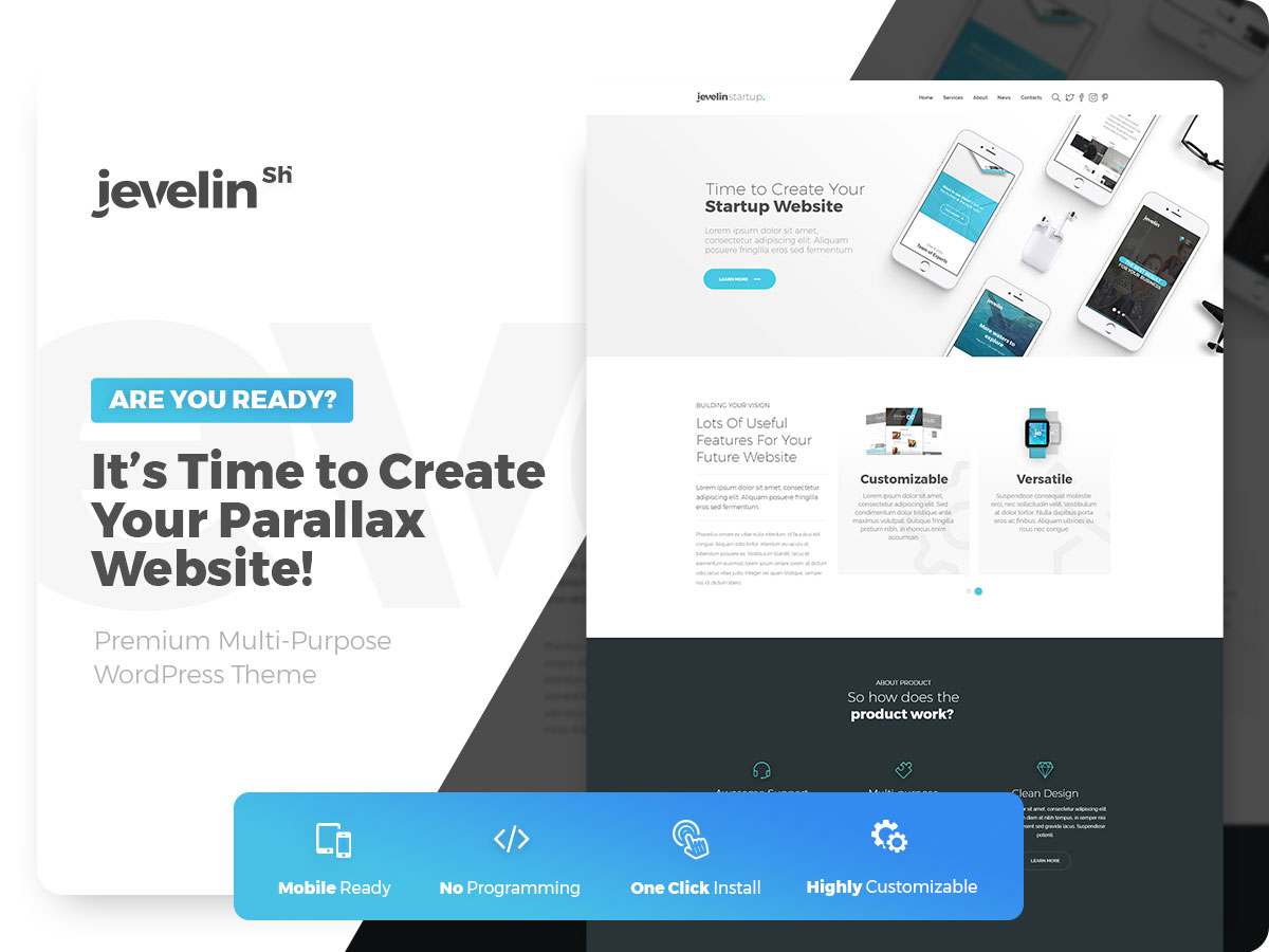 parallax WordPress theme