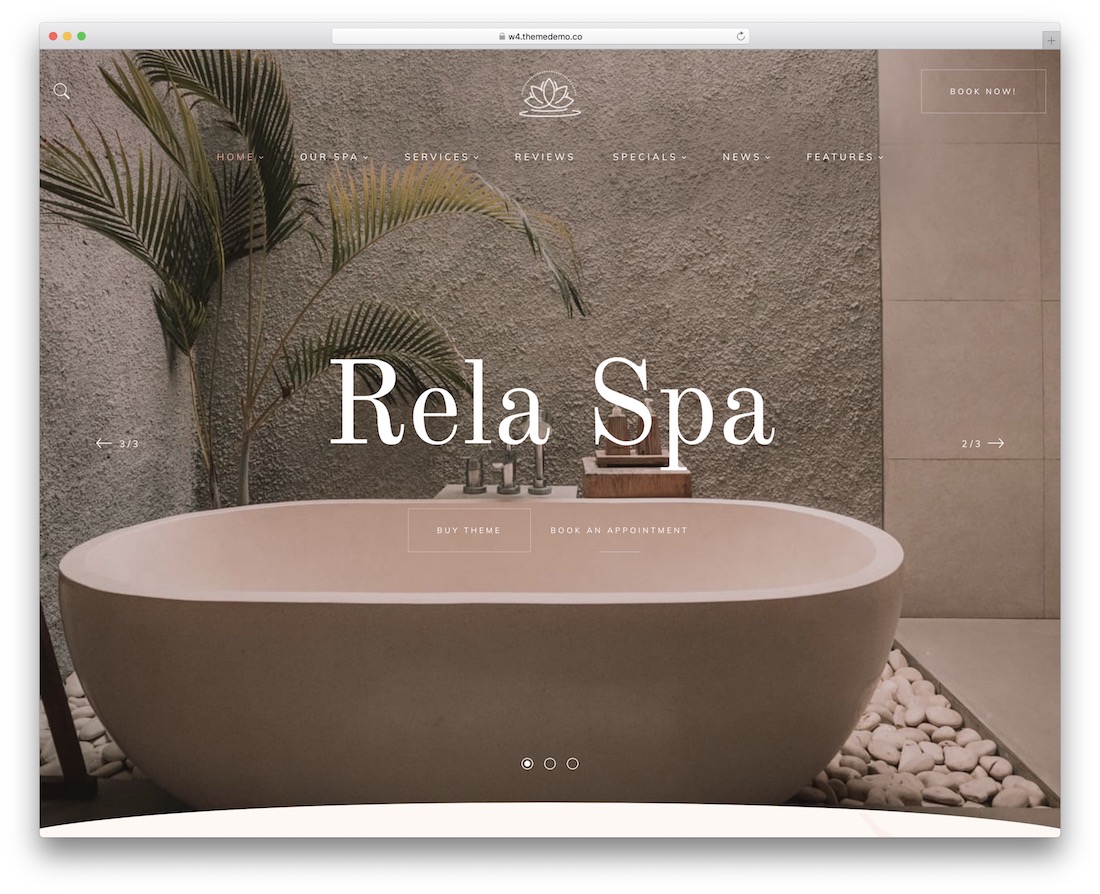 rela spa best spa salon wordpress theme